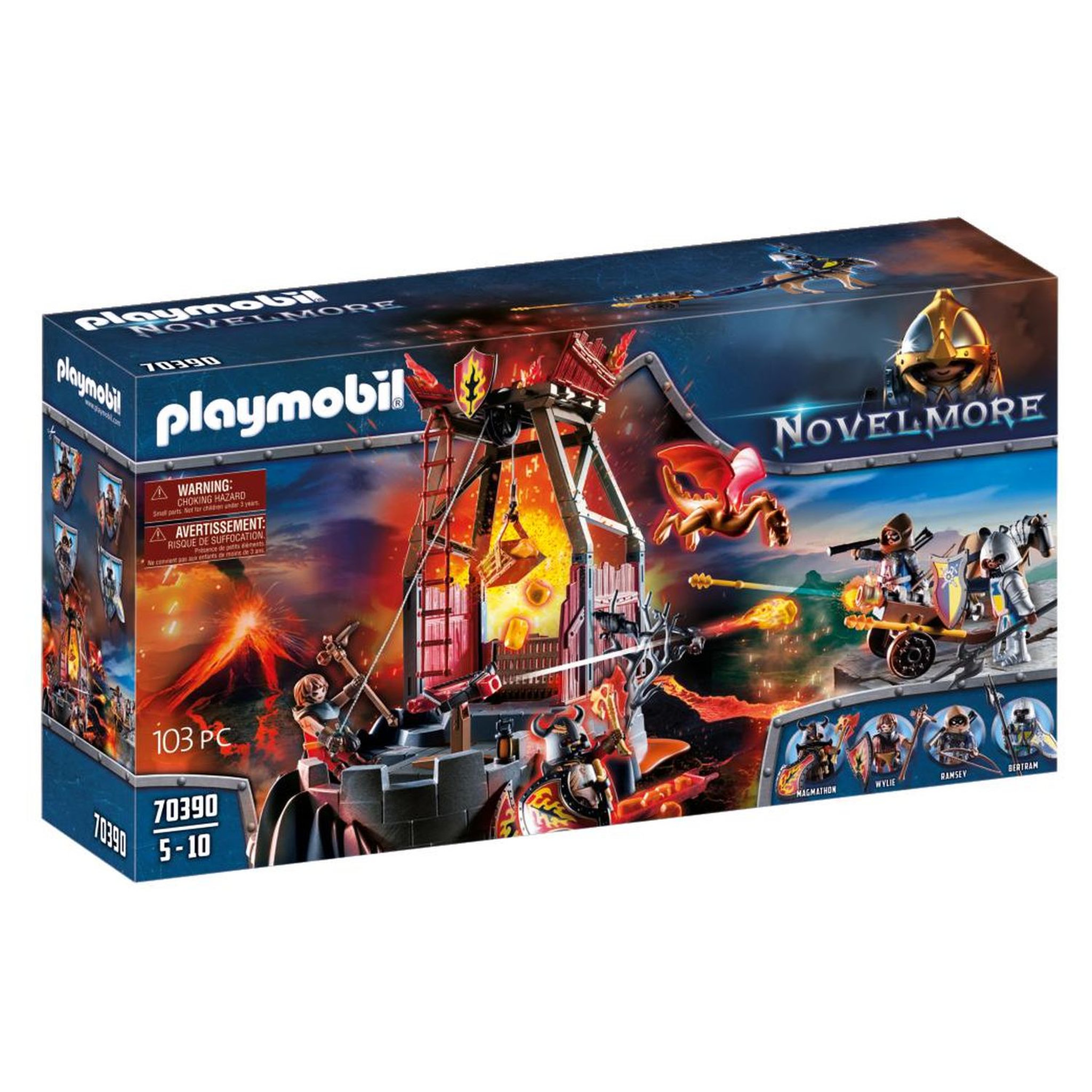 Voir la diapositive 1 : PLAYMOBIL 70390 - Novelmore - Mine de lave des Burnham Raiders