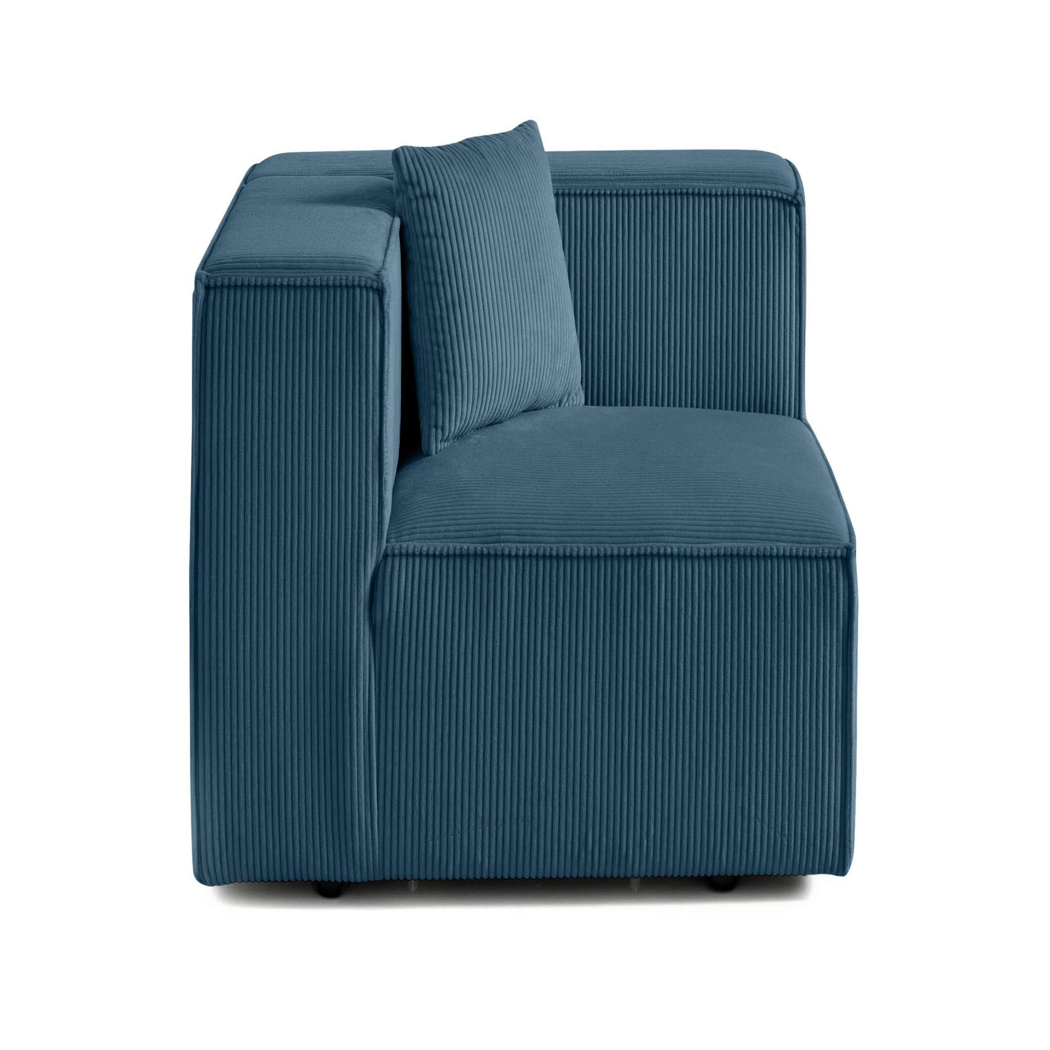Voir la diapositive 6 : LISA DESIGN Arty - module d'assise droit - en velours côtelé