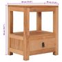 Voir la diapositive 6 : VIDAXL Table de chevet 40x30x50 cm bois de teck massif