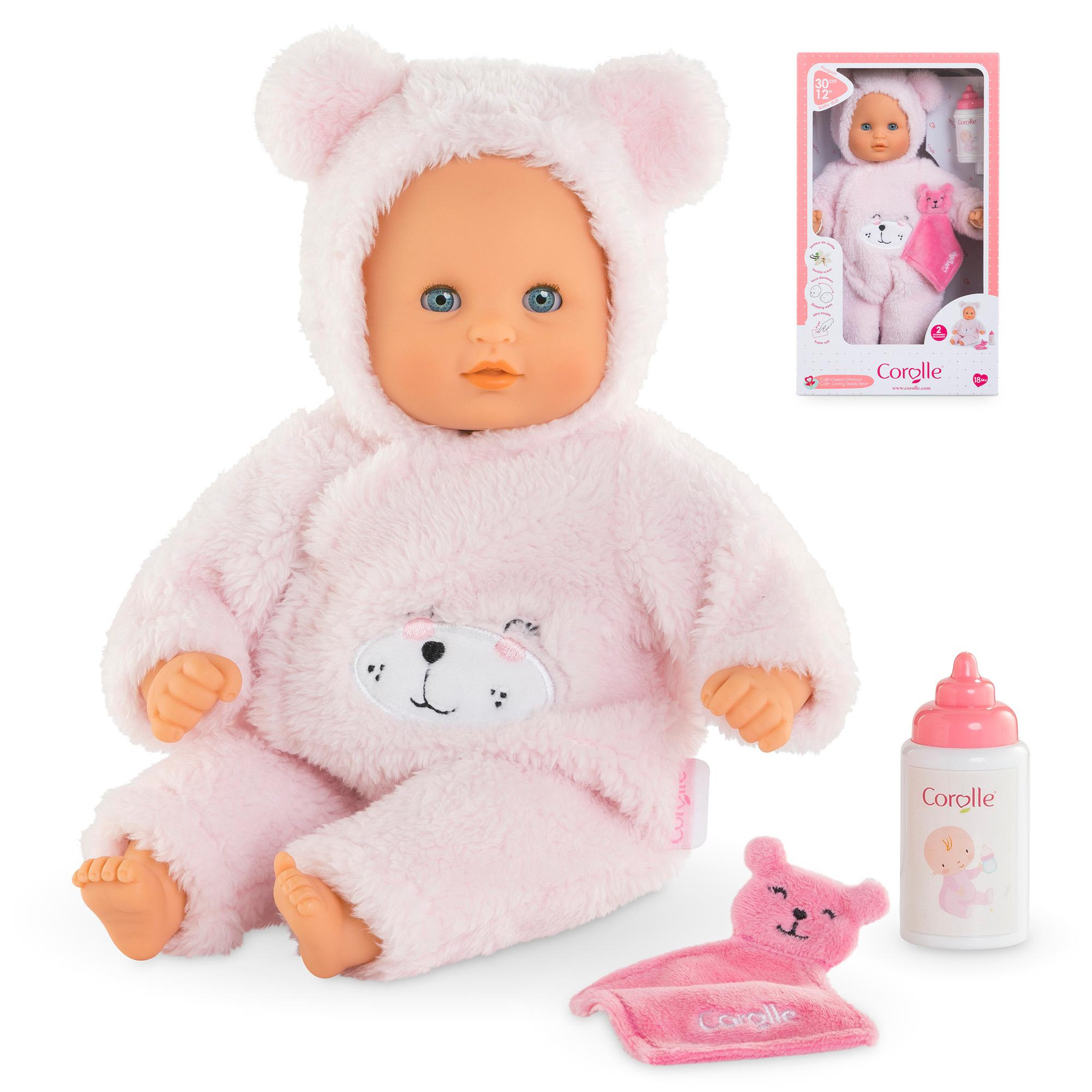 Voir la diapositive 2 : Corolle Poupon Bébé Calin Ourson d'Amour