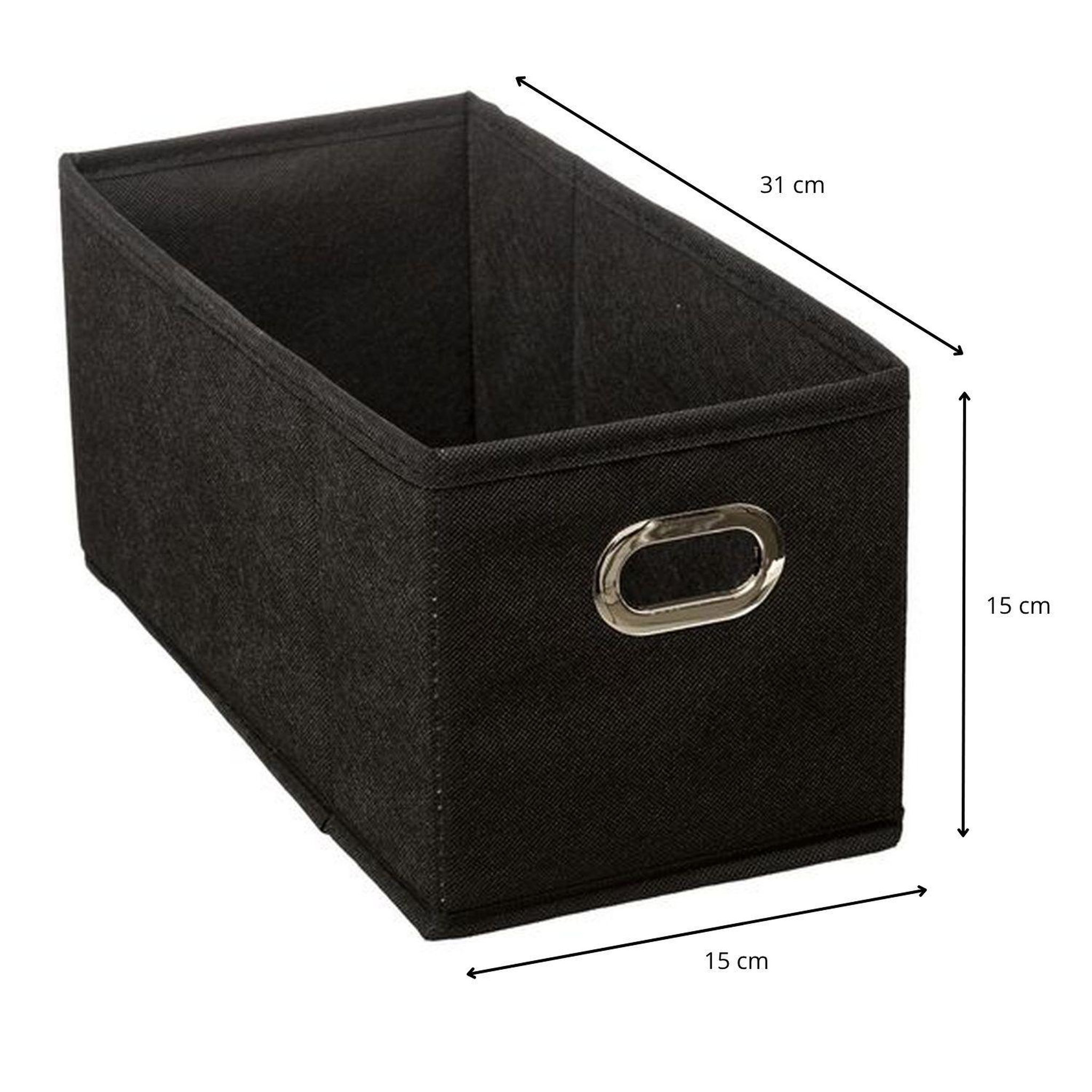 Voir la diapositive 3 : TOILINUX Lot de 12 paniers de rangement en tissu avec poignée mix'n modul