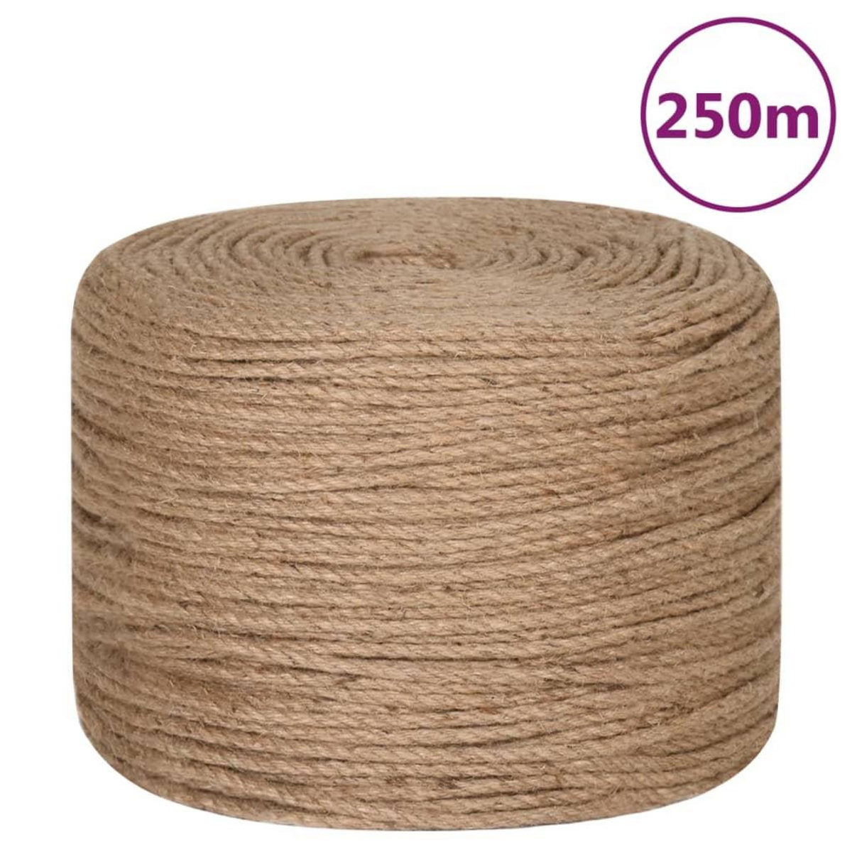 VIDAXL Corde de jute 250 m de long 8 mm d'epaisseur