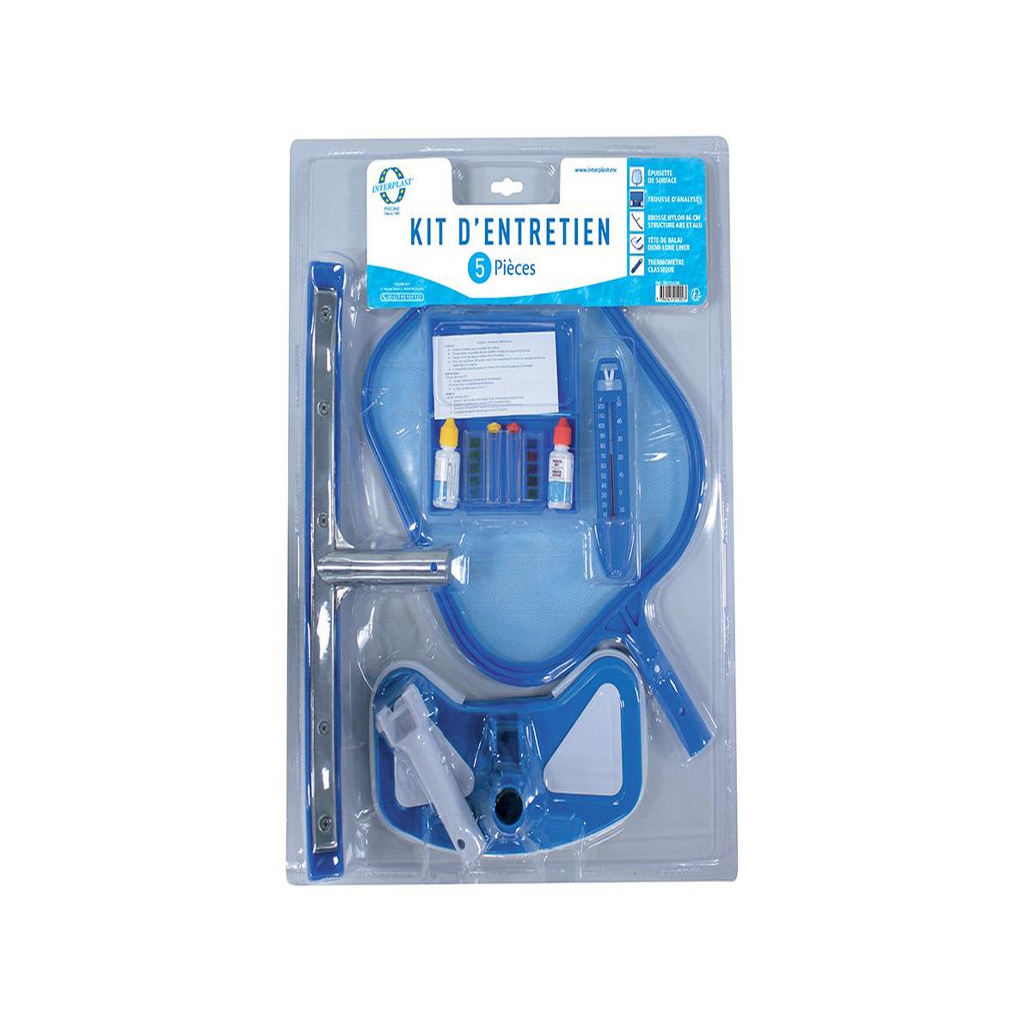 AQUAZENDO Kit d'entretien piscine 5 pièces - AquaZendo