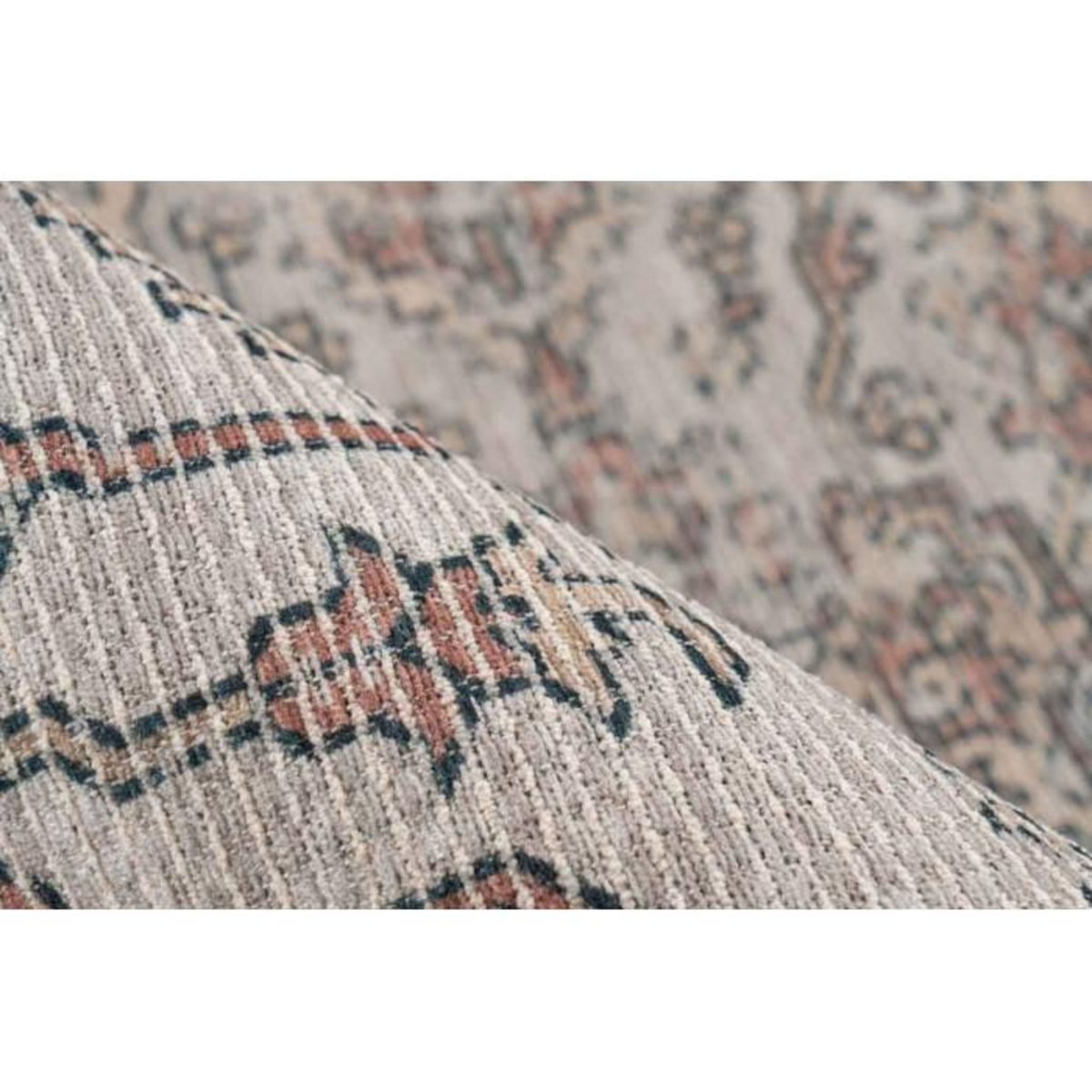 Paris Prix Tapis Tissé Motif Vintage Délavé  Percy  Beige
