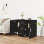 Voir la diapositive 3 : VIDAXL Buffet Noir 91x29,5x65 cm Bois d'ingenierie