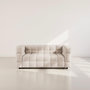 Voir la diapositive 2 : BEST MOBILIER Augustin - canapé droit 3 places en velours texturé