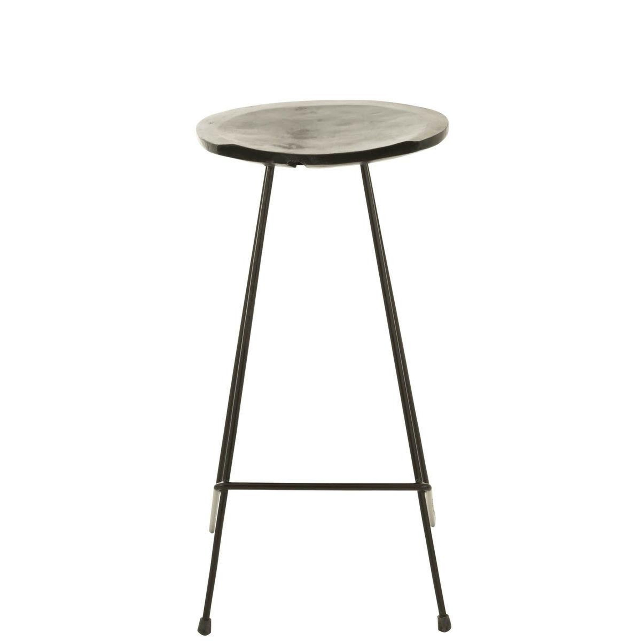 Voir la diapositive 4 : J-LINE Tabouret de bar en bois  winfred  70cm noir