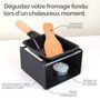 Voir la diapositive 4 : LINXOR Appareil à raclette à la bougie en métal, spatule et bougies incluses - 1 personne