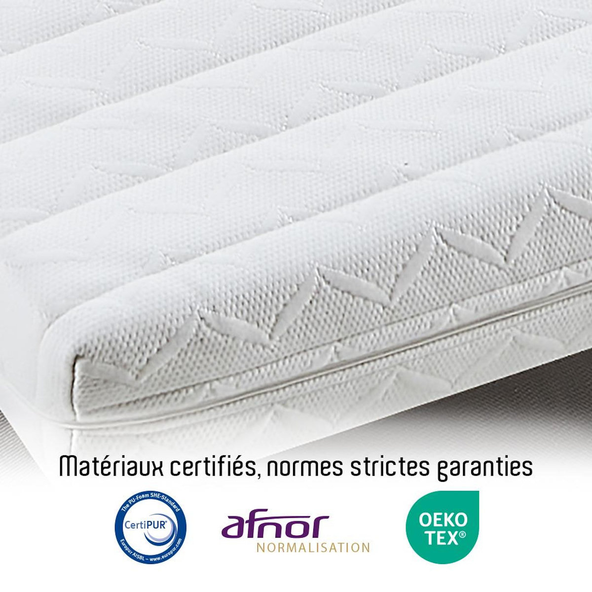 OLYMPE LITERIE OLYMPE LITERIE | Ensemble EGIO | Matelas Latex Like + Sommier Métal
