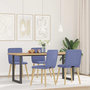Voir la diapositive 1 : VIDAXL Chaises a manger lot de 4 bleu jean tissu