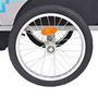 Voir la diapositive 5 : VIDAXL Remorque de vélo gris et bleu 30 kg