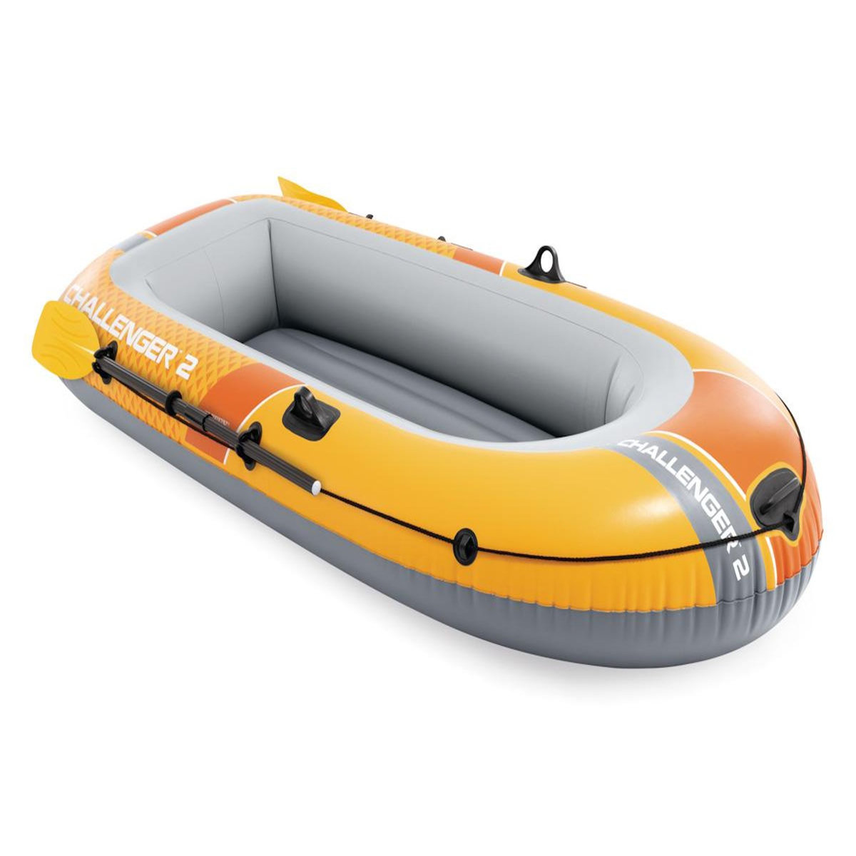 INTEX Kit bateau gonflable 2 places Challenger 2 avec rames et gonfleur - Intex