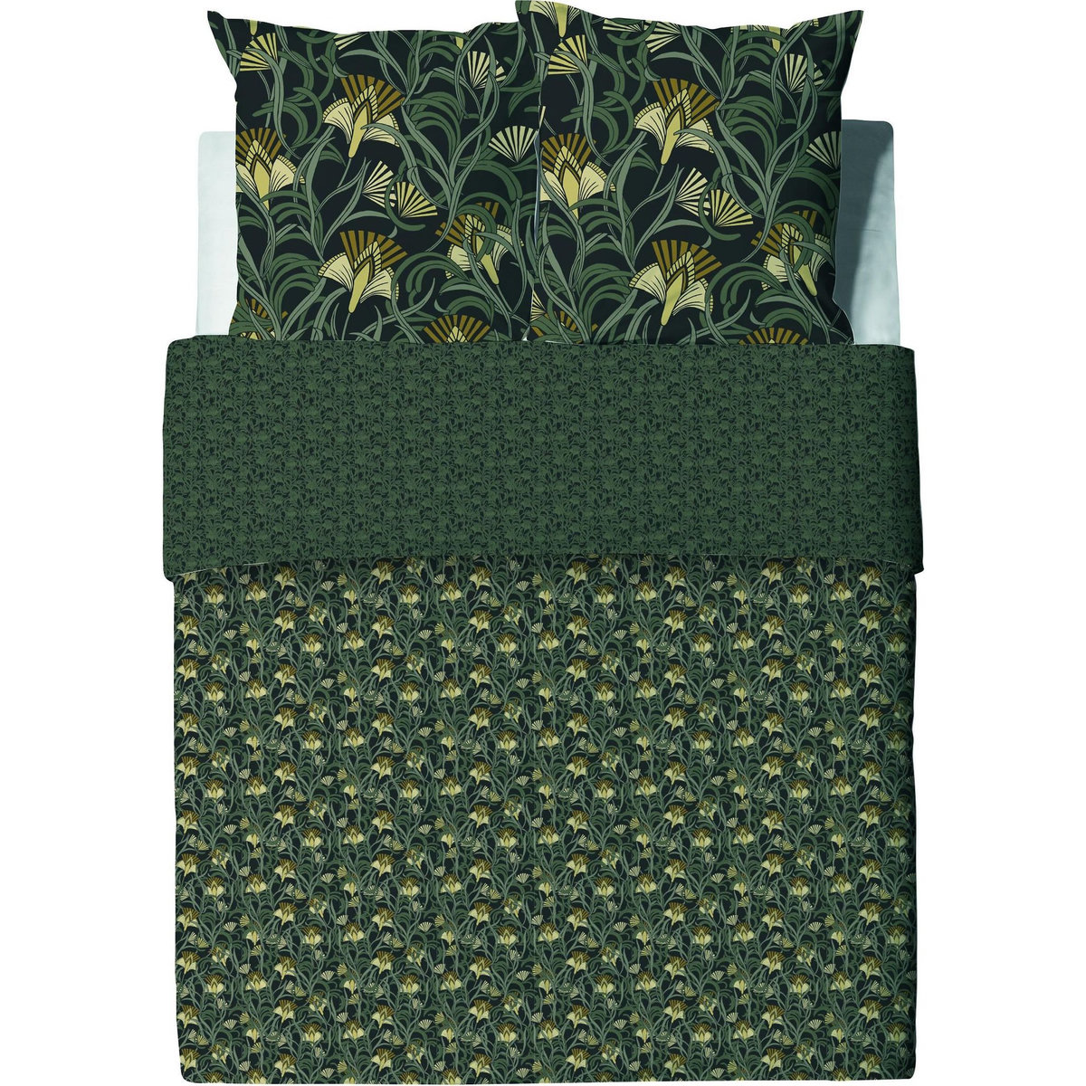 Les Ateliers du Linge Parure housse de couette 100% coton 57fils, liana