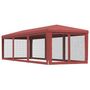 Voir la diapositive 5 : VIDAXL Tente de fete avec 8 parois laterales en maille Rouge 3x9m PEHD