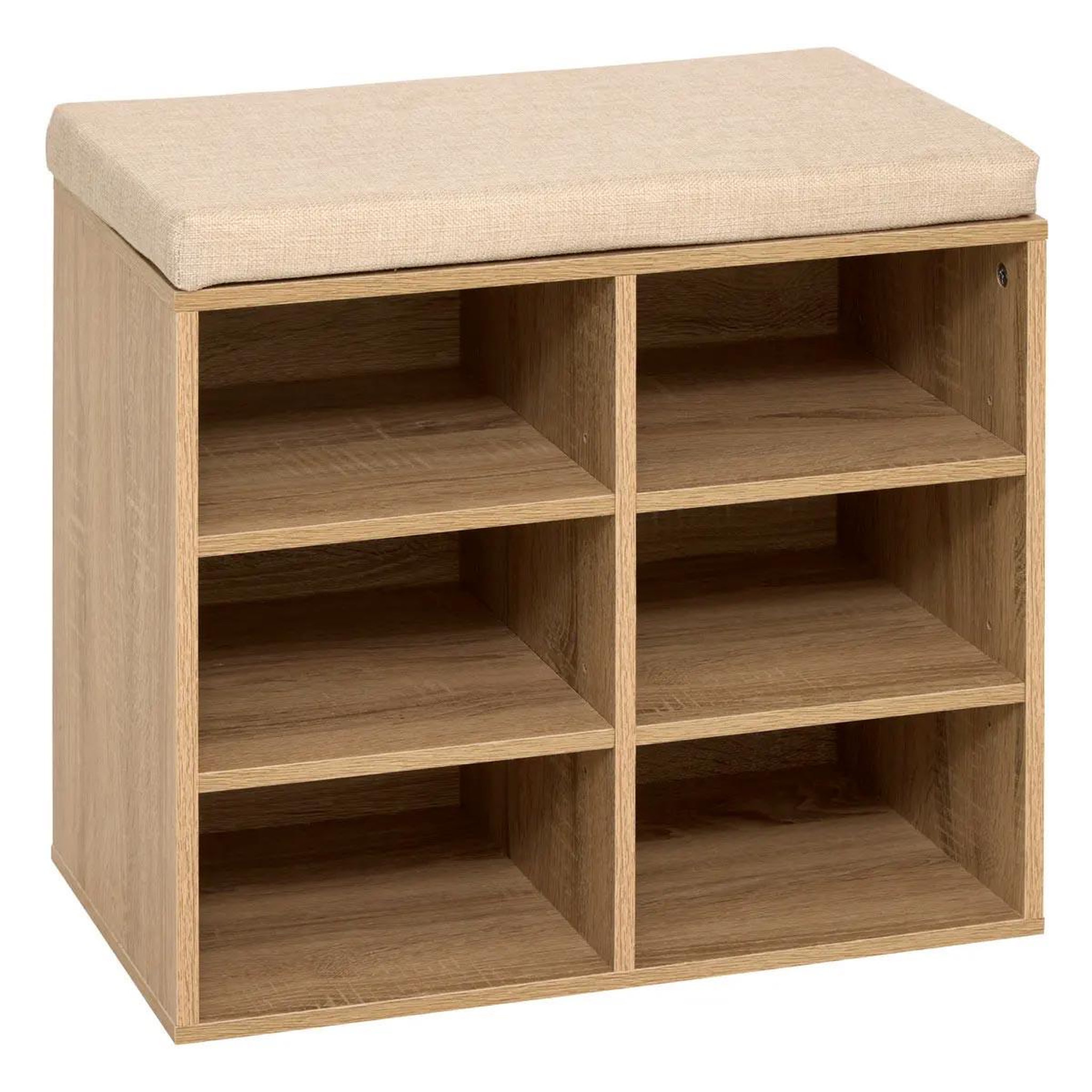 FIVE Banc range-chaussures 6 paires  moduly  51cm naturel