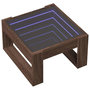 Voir la diapositive 3 : VIDAXL Table basse avec LED infini chene marron 50x53x30 cm