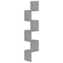 Voir la diapositive 3 : VIDAXL Etagere d'angle murale gris beton 19x19x123cm bois d'ingenierie