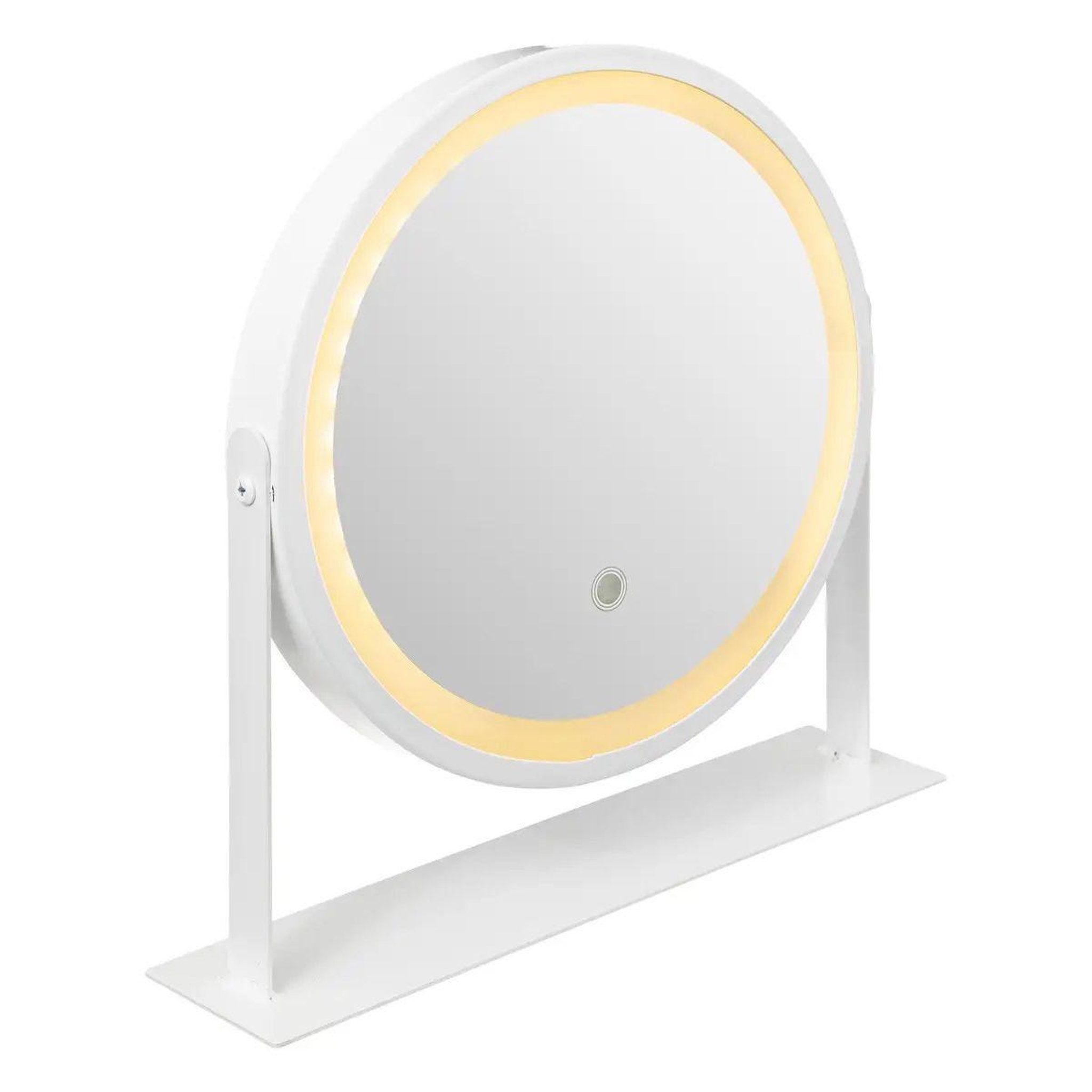 Voir la diapositive 4 : FIVE Miroir pivotant à poser  led  35cm blanc