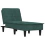Voir la diapositive 2 : VIDAXL Chaise longue vert fonce velours