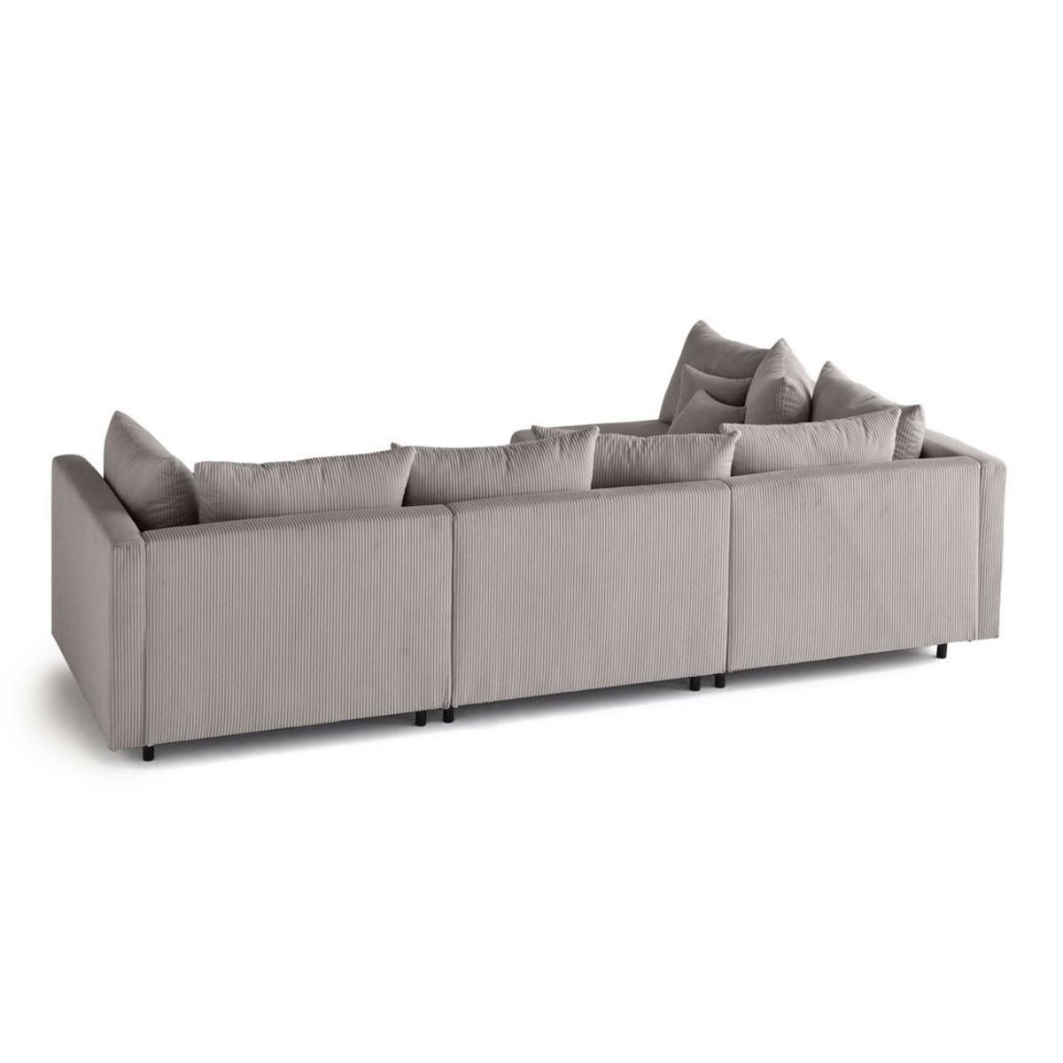 LISA DESIGN Edinburg - canapé modulable d'angle réversible 4 places - en velours côtelé