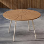Voir la diapositive 4 : Paris Prix Table de Jardin Design  San Vito  120cm Beige & Naturel
