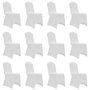 Voir la diapositive 1 : VIDAXL Housses elastiques de chaise Blanc 12 pcs
