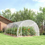 Voir la diapositive 4 : OUTSUNNY Serre tunnel de jardin 18 m² - 2 grandes portes enroulables - acier galvanisé bâche transparente