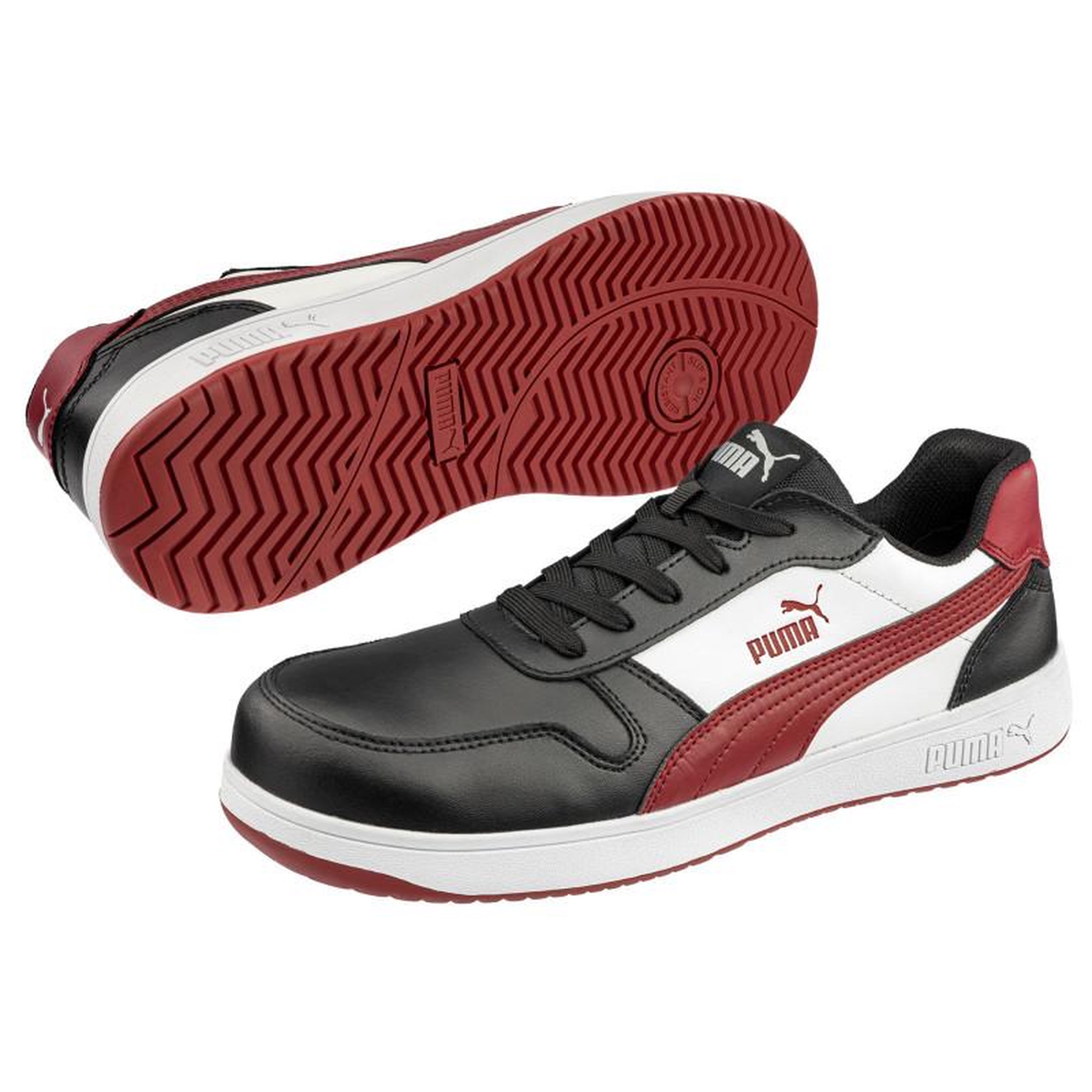 PUMA Chaussure de travail Frontcourt P 39 bas noir blanc rouge S3L PUMA 640200