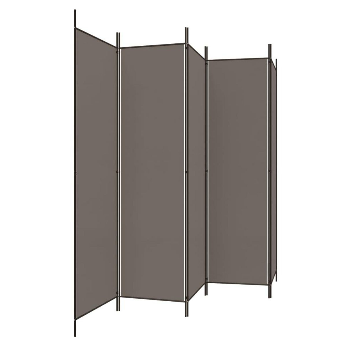 VIDAXL Cloison de separation 5 panneaux Anthracite 250x220 cm Tissu