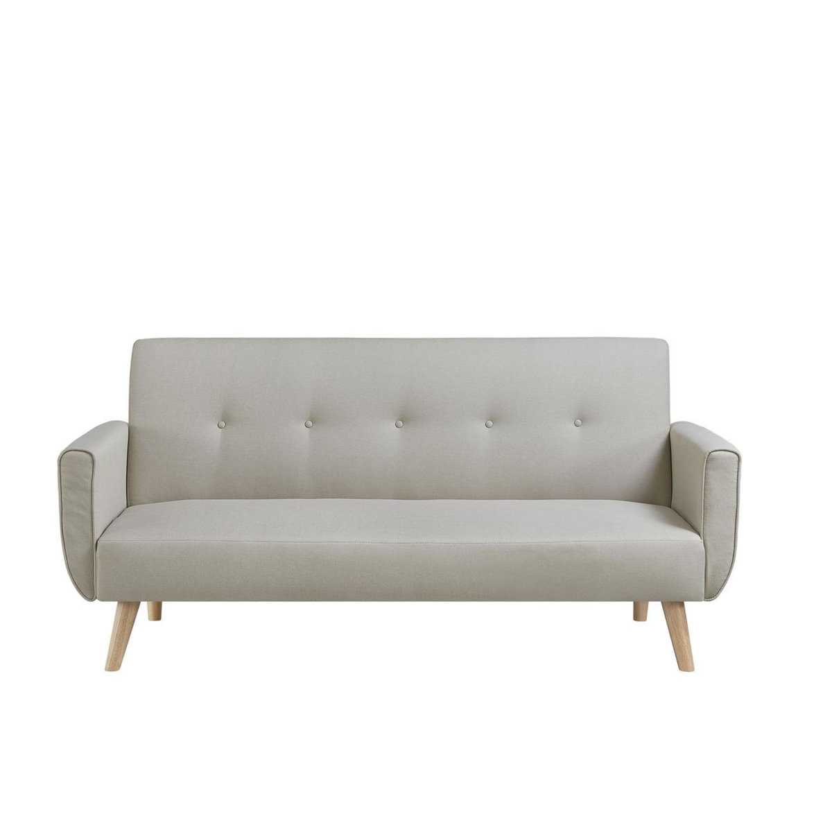 CONCEPT USINE Canapé scandinave convertible 3 places en tissu beige MALMO