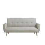 CONCEPT USINE Canapé scandinave convertible 3 places en tissu beige MALMO