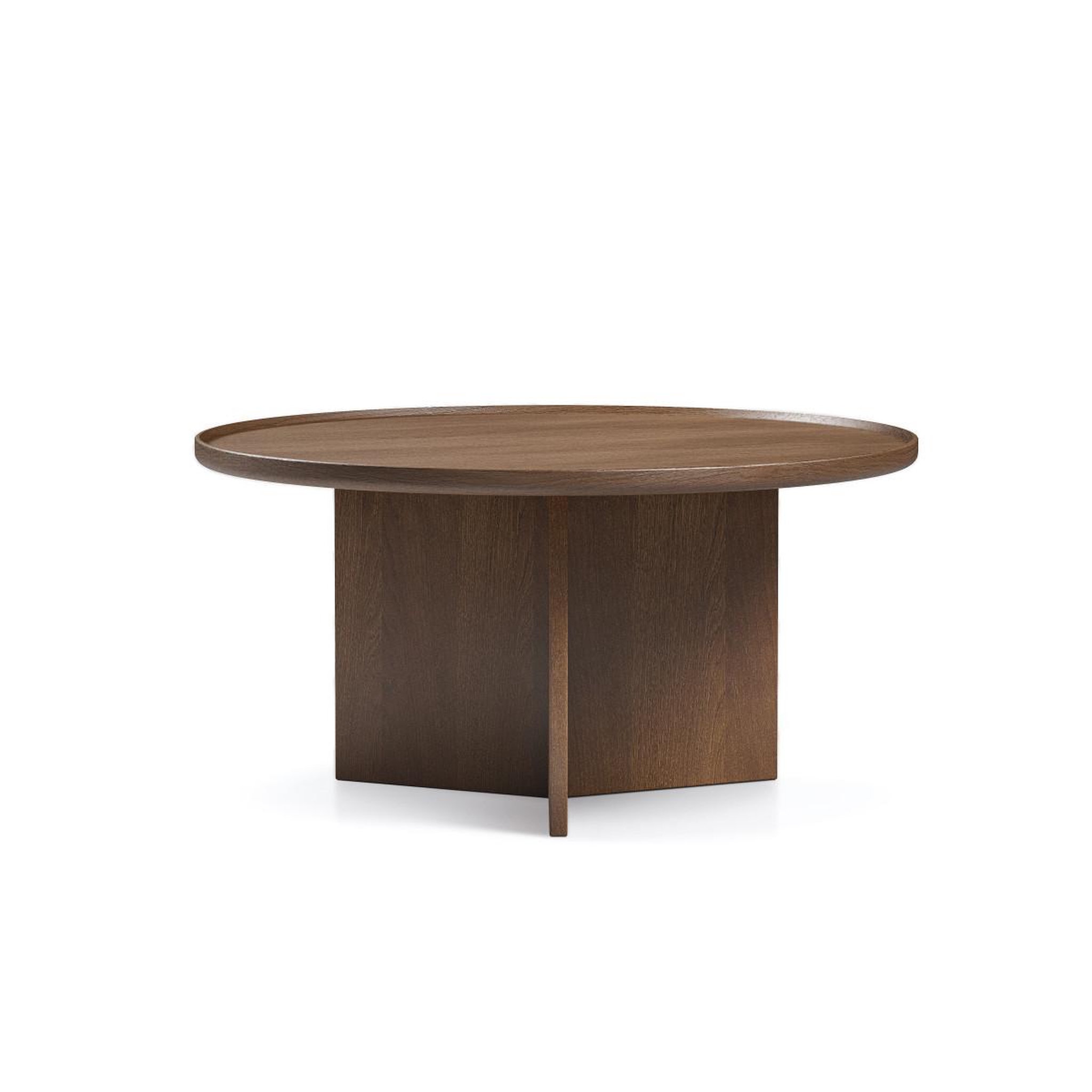 Voir la diapositive 2 : Paris Prix Table basse ronde  cala  83cm noyer