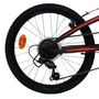 Voir la diapositive 2 : Vélo VTT 20'' Tout Suspendu  "Twister " pour enfant de 120 à 140 cm - Fourche télescopique - Cadre suspendu acier - 6 Vitesses  - Dérailleur Shimano TY21 - Frein V-Brake et Jantes en aluminium