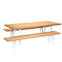 Voir la diapositive 7 : JARDILINE Table de jardin - 6/10 places - Aluminium/Bois - Blanc - SEYCHELLES