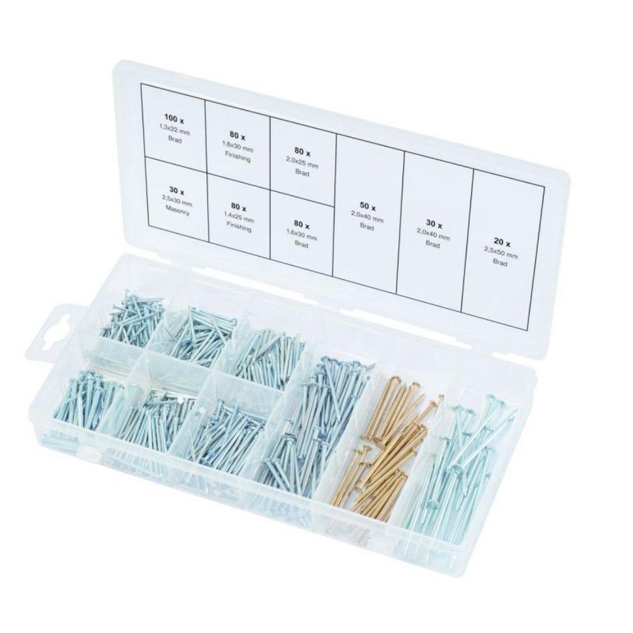 KSTOOLS Clous en coffret de 550