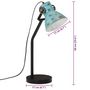 Voir la diapositive 6 : VIDAXL Lampe de bureau 25 W bleu delave 17x17x60 cm E27