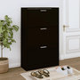 Voir la diapositive 1 : VIDAXL Armoire a chaussures Noir 63x24x103 cm Bois d'ingenierie