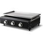 Voir la diapositive 3 : AAAAA Plancha a gaz - COOKING BOX - CUENCA - 3 feux avec housse - 65 X 50 X 23 cm - Noir