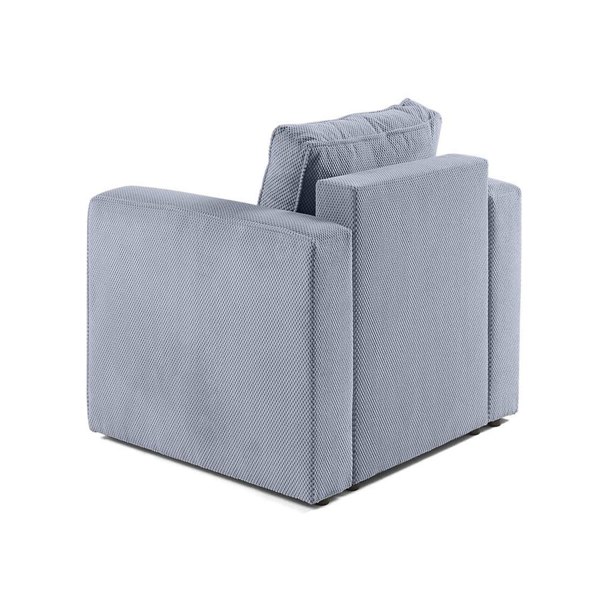 Voir la diapositive 3 : BEST MOBILIER Topaze - fauteuil - en velours texturé
