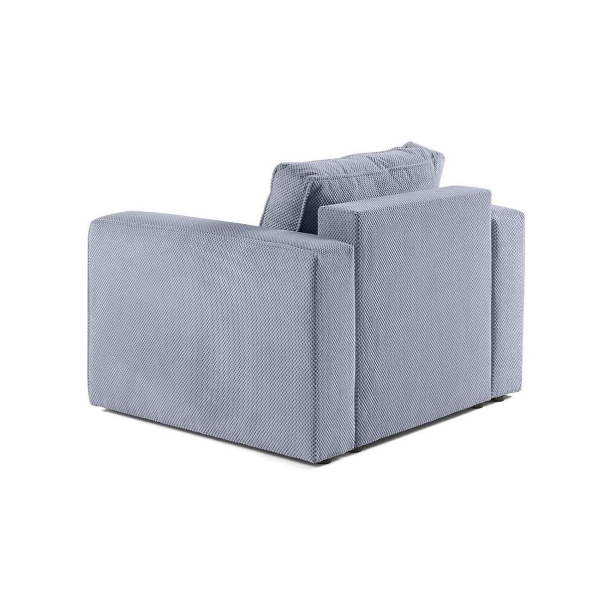BEST MOBILIER Topaze - fauteuil - en velours texturé