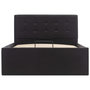 Voir la diapositive 4 : VIDAXL Cadre de lit a rangement hydraulique Noir Similicuir 90x200 cm