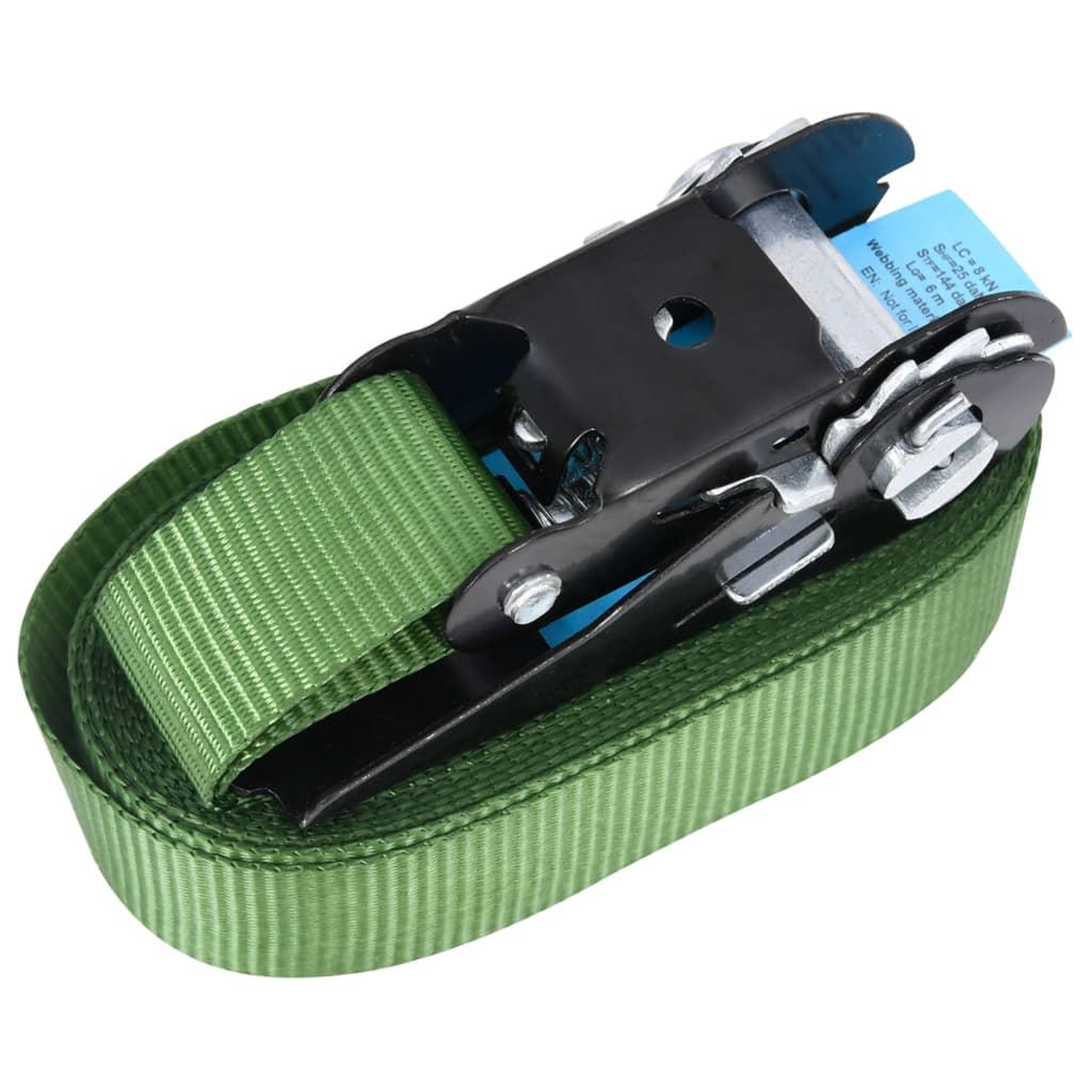 Voir la diapositive 3 : VIDAXL Sangles d'arrimage a cliquet 20 pcs 800 daN 6 m Vert