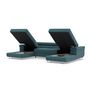 Voir la diapositive 4 : BEST MOBILIER Pablo - canapé panoramique en u - 7 places - convertible avec coffres et têtières réglables - en velours côtelé