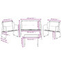 Voir la diapositive 6 : VIDAXL Salon de jardin avec coussins 4 pcs anthracite acier
