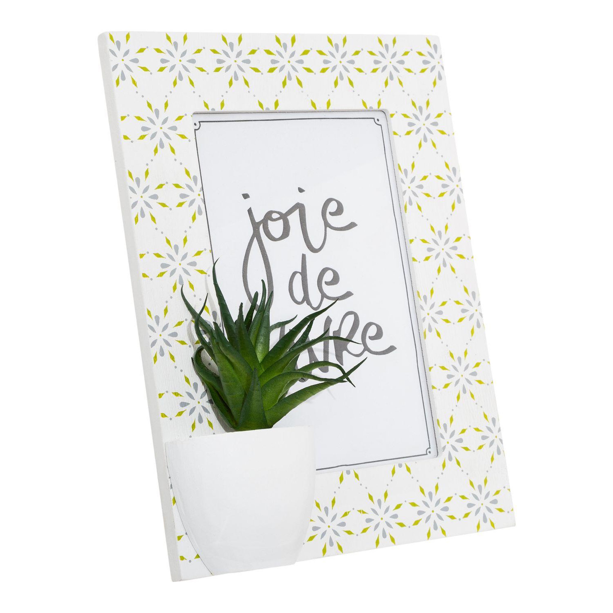 ATMOSPHERA Cadre photo tropical Cactus - Blanc