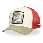 CAPSLAB Casquette trucker avec filet en sergé de coton Looney Tunes Bug Bunny. Coloris disponibles : Beige