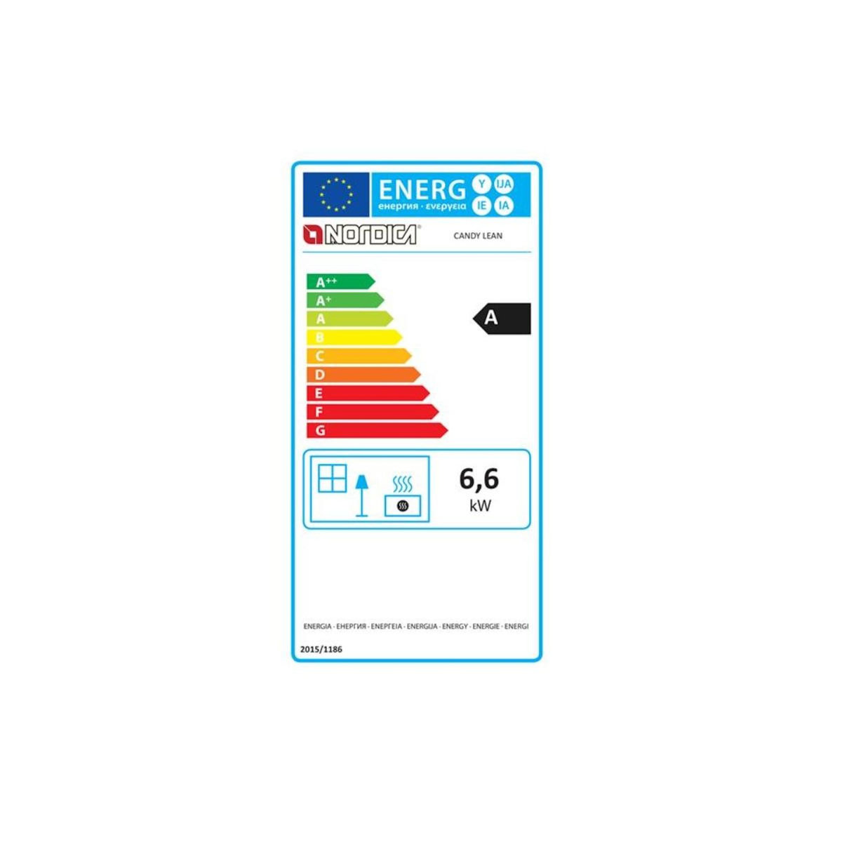 NORDICA EXTRAFLAME Poêle à bois fonte 6.6kw noir antracite - CANDYLEAN