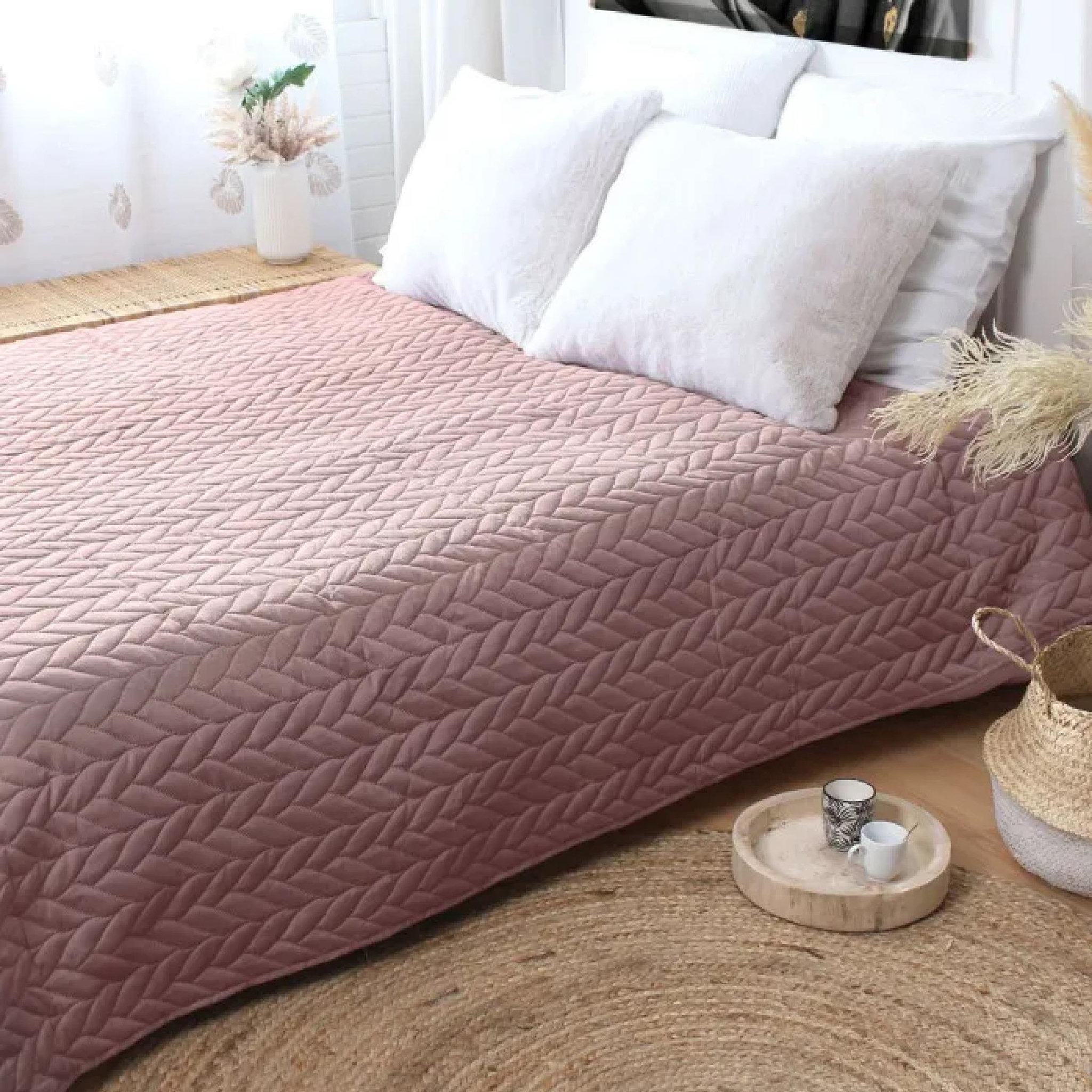 Voir la diapositive 4 : Eden Couvre-lit en microfibre effet tresse