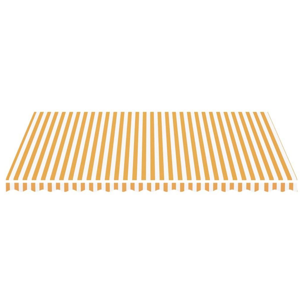 VIDAXL Tissu de remplacement pour auvent Jaune et blanc 5x3,5 m