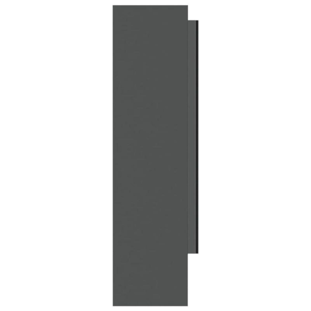 VIDAXL Armoire à miroir de salle de bain 80x15x60 cm MDF Gris